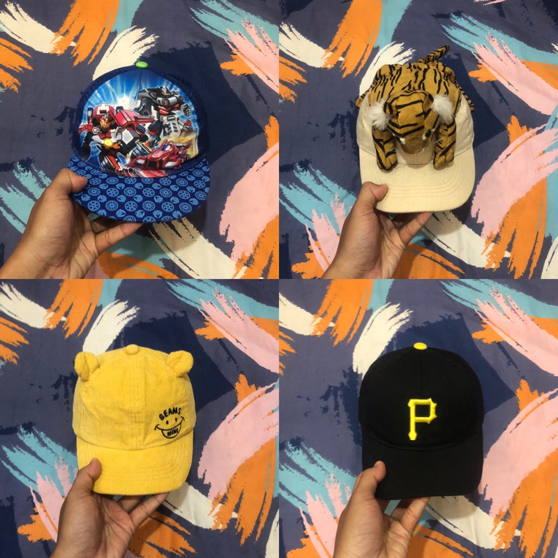 Topi Baseball anak thrift dan bucket hat second preloved