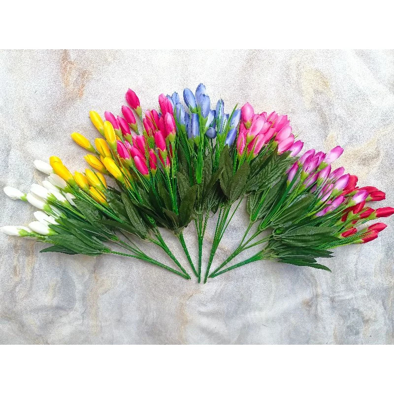 Bunga tulip artificial 21 kuntum / bunga tulip plastik/ bunga tulip tiruan/ bunga tulip dekorasi, bu