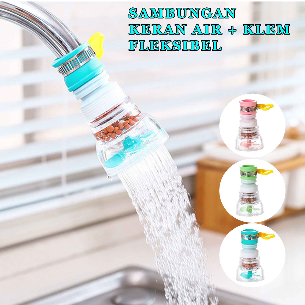 Saringan Kran Fleksibel * Sambungan Kran Air + Klem * Penyambung Kran