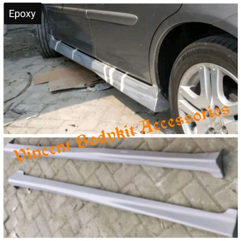 Bodykit Sideskirt Honda Jazz Modullo Side skirt JS Side kirt Jezz 2003 2004 2005 2006 2007 modulo