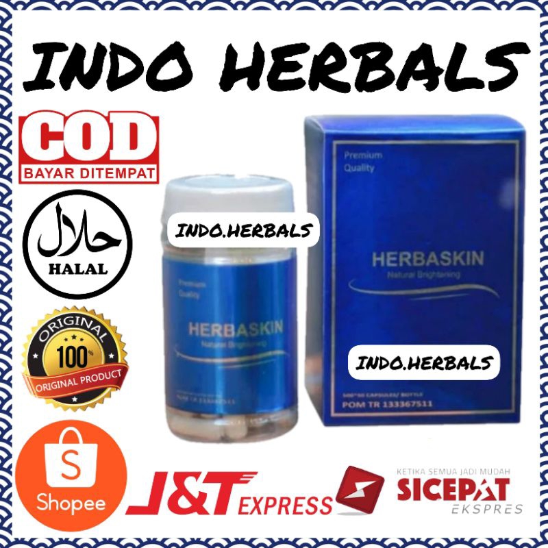 HERBASKIN PENGHILANG FLEK HITAM ORIGINAL 100% ASLI NATURAL BRIGHTENING KAPSUL PEMUTIH BADAN SUPLEMEN
