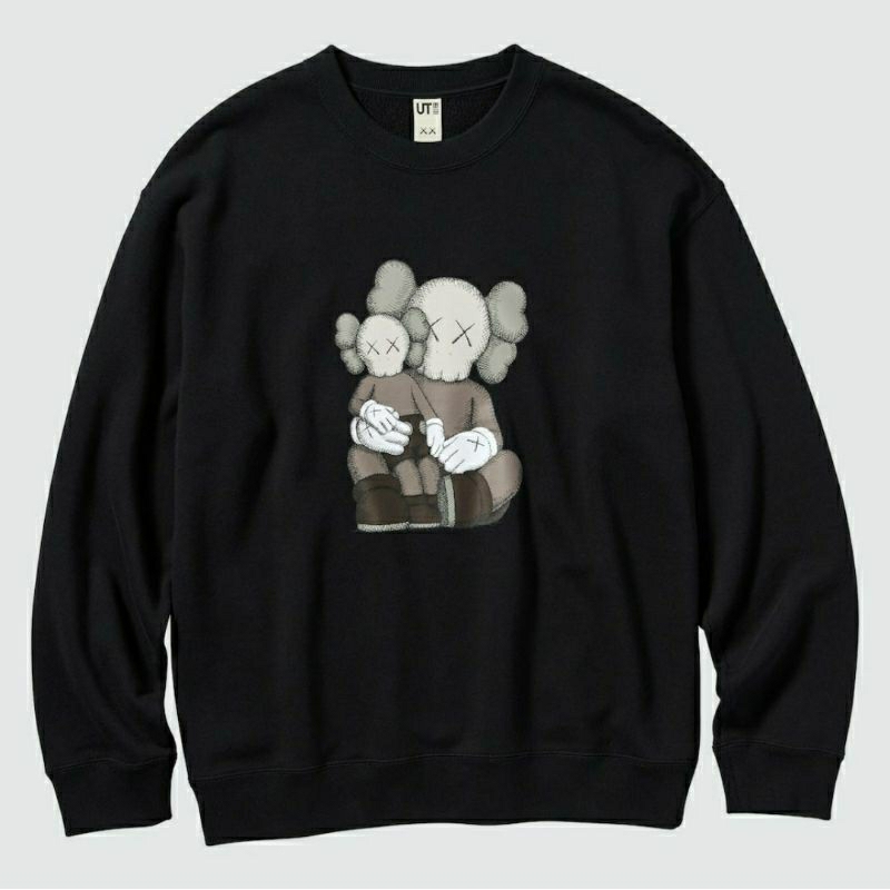 Sweater UNIQLO x KAWS 2023 Long Sleeve BLACK Original