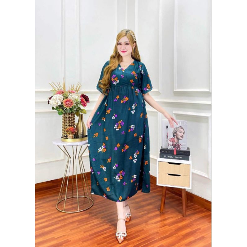 Kimono SL lengan terompet ukuran standar ld 115cm/daster kimono rayon solo panjang semata kaki