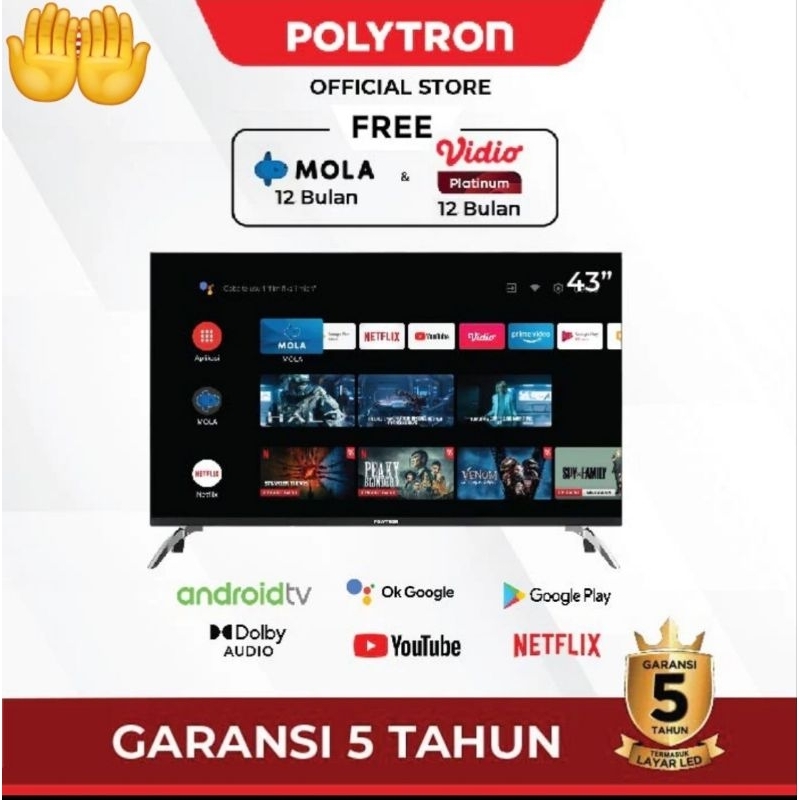 POLYTRON Smart Android TV 43 inch PLD 43AG9953