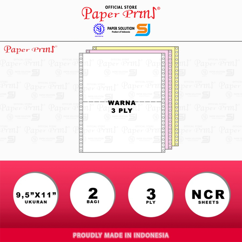 

Paperpryns Kertas Continuous Form 3PLY NCR PRS 9,5" x 11"/2 (Bagi 2) RB6