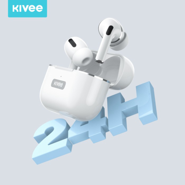 Promo KIVEE TRUE Wireless Bluetooth Earphone Headset TWS Airdots Airbuds - Putih Murah