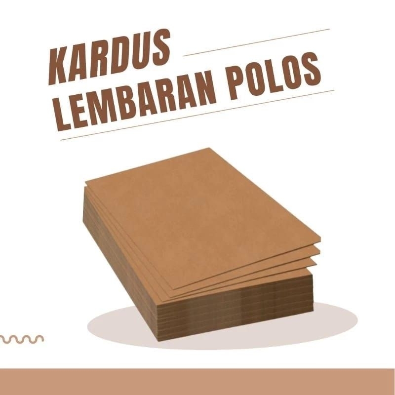 

kardus lembaran 25x25 cm tebal 7 ml double wall