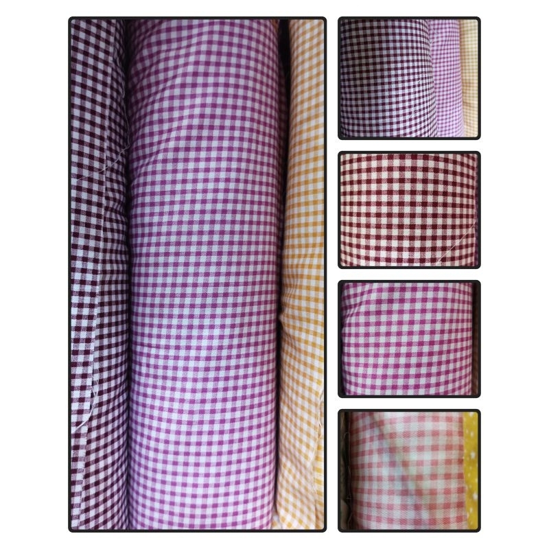 KAIN KATUN JEPANG MOTIF GARIS KOTAK-KOTAK