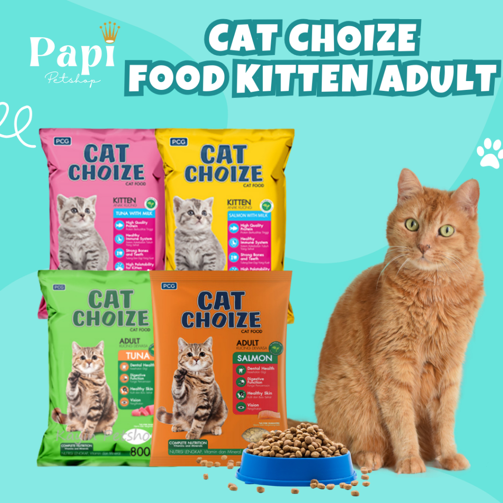Cat Choize Kitten 1kg Adult 800gr  Makanan Anak Kucing Kering Dry Food Cat Choice 1 Kg Catchoize Plu