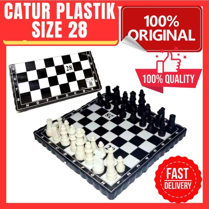 PAPAN CATUR LIPAT PLASTIK BESAR/MAINAN SKAK SEKAK/MAINAN CATUR