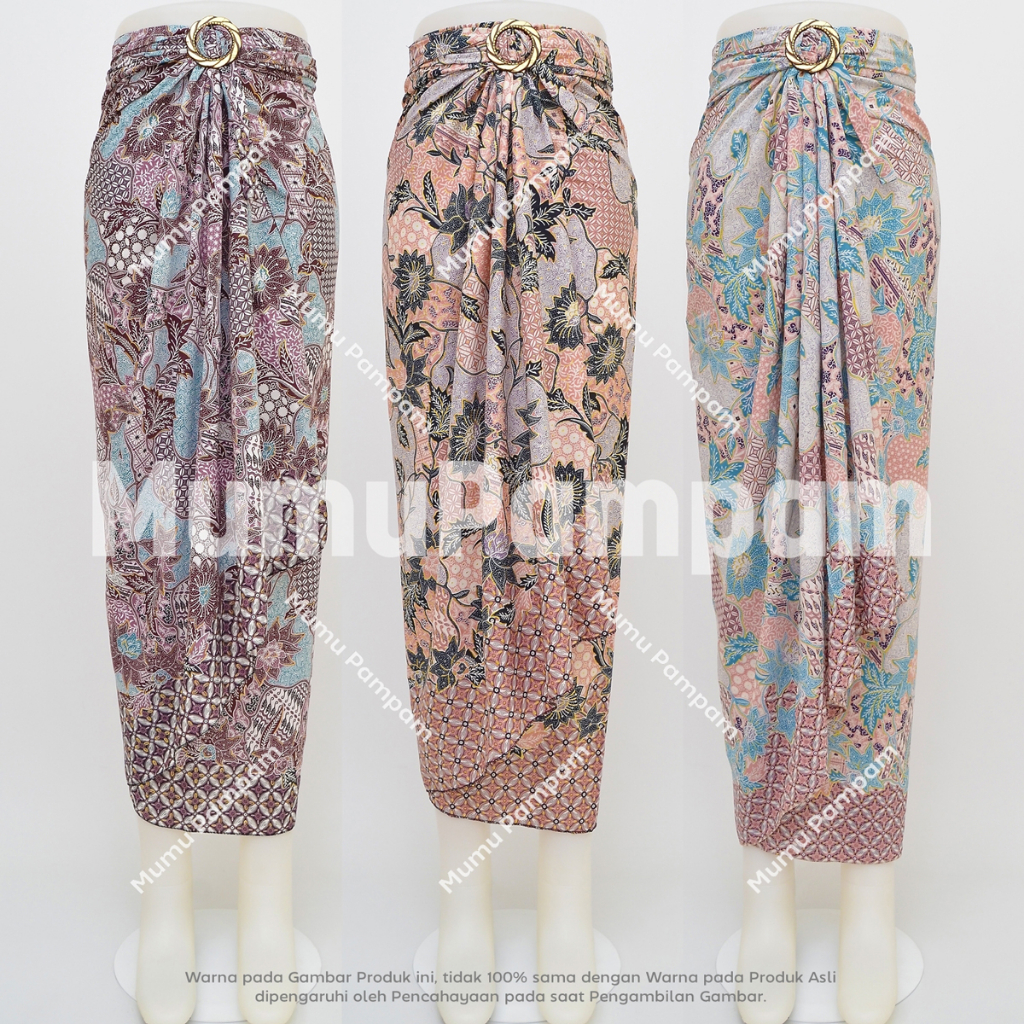 Kain Lilit Batik Bawahan Kebaya Wisuda Modern Rok Plisket Span Wiru Jumbo Premium Pakaian Adat Tradi