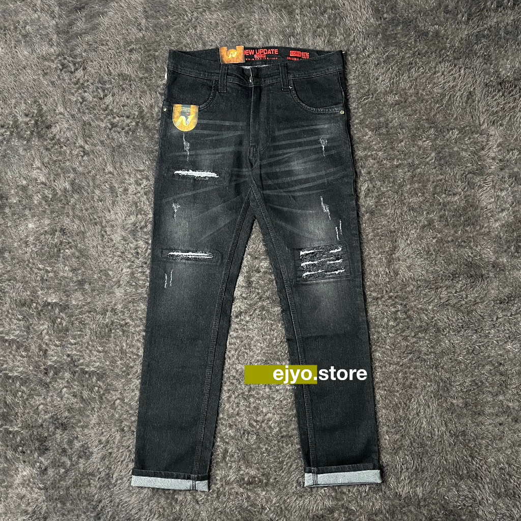 Celana jeans pria jeans Panjang pria Sobek pria korean style celana boyfriend jeans pria Jeans Pensi