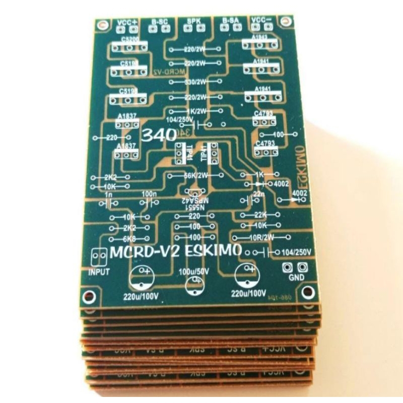 PCB DRIVER POWER AMPLIFIER MONO MCRD V2 ESKIMO TYPE 340 LOW SUB