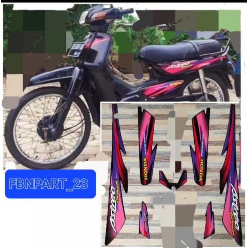 stiker striping lis list body standart honda grand astrea 97