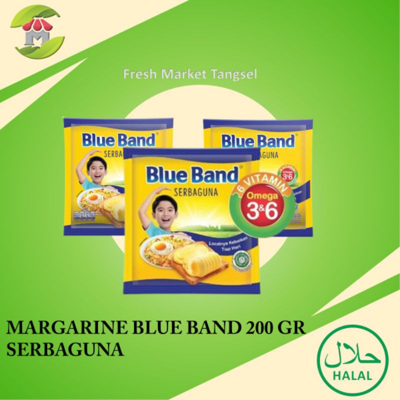 

Margarine Mentega Blue Band 200gr