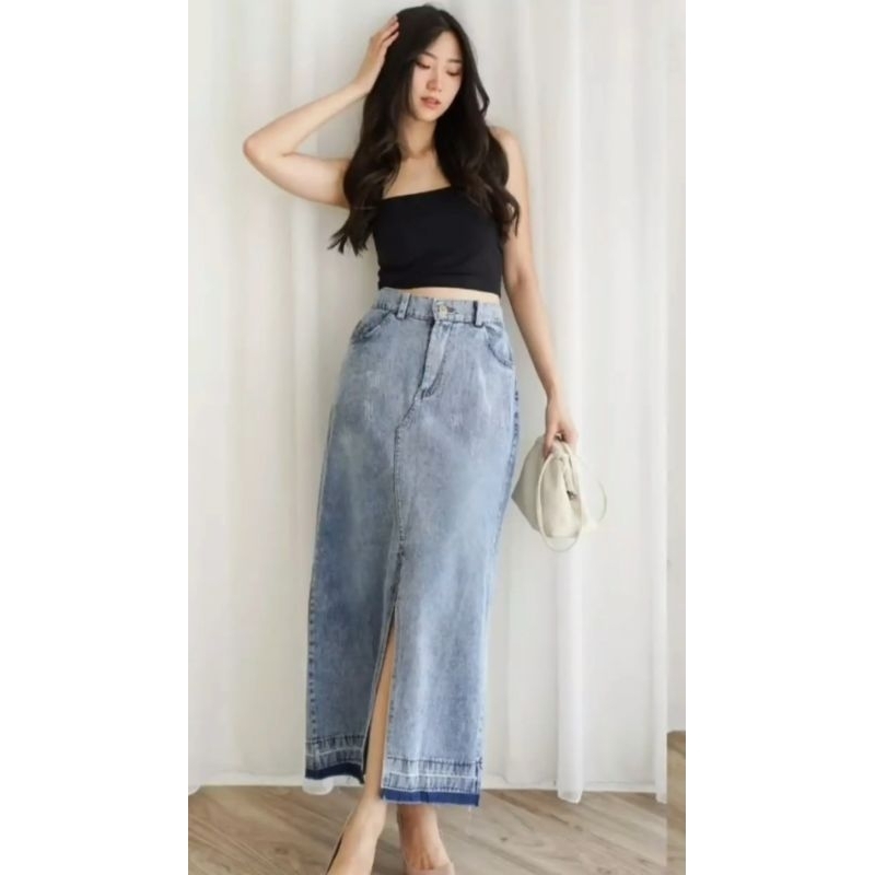 shayna skrit long jeans /rok korea style/rok jeans/rok jeans panjang