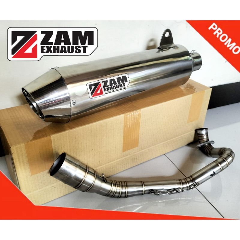 Knalpot Standar Racing Leovince 4 Road Stainless Fullsystem By Zamexhaust NmaX PCX Aerox Vario