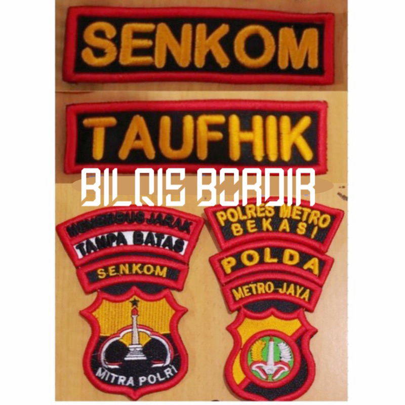 atribut senkom Bordir timbul