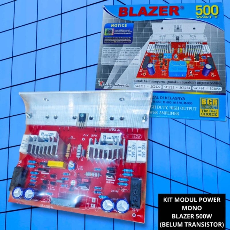 Kit Modul Mono Blazer 500W Tanpa TR Driver Power Modul Amplifier BELL BGR Ori