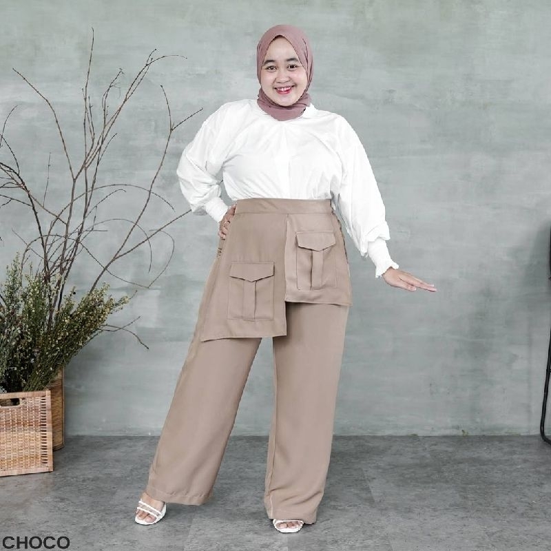 Celana Bess Palazo Pocket Pants BigSize