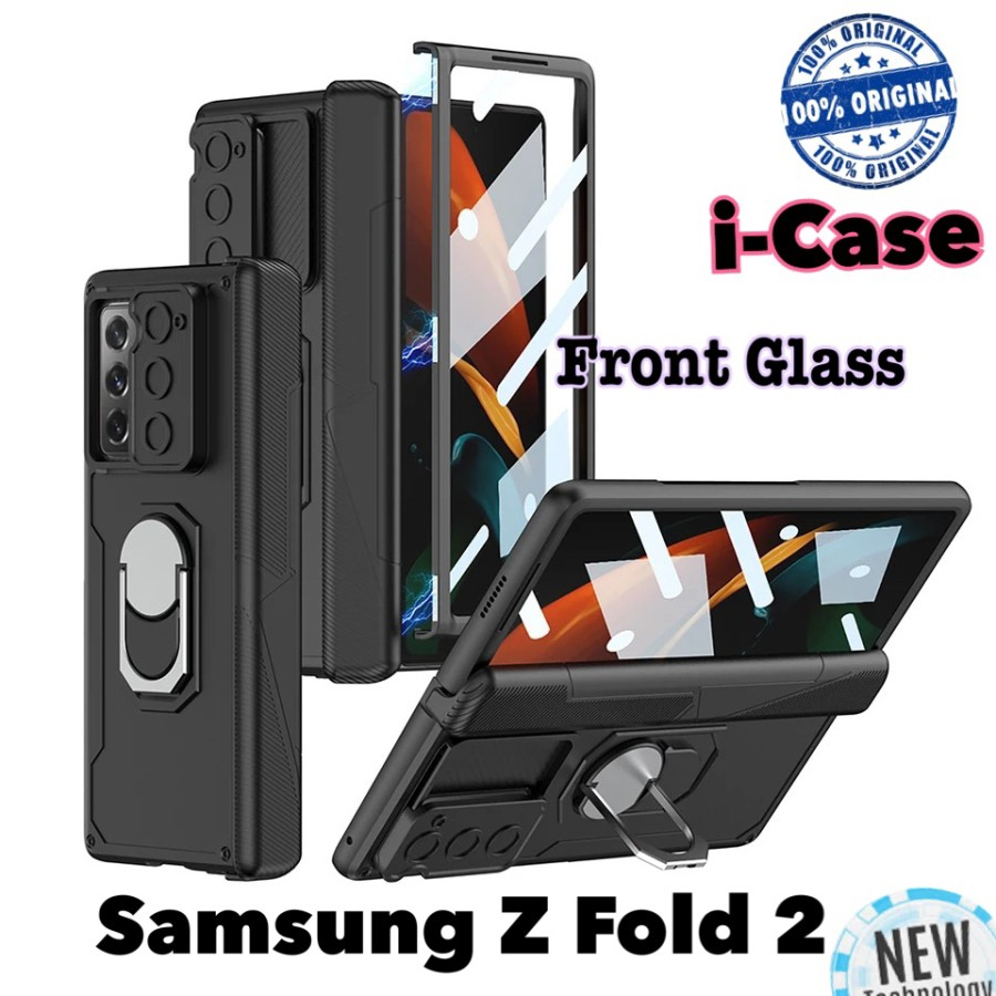 Case Samsung Galaxy Z Fold 2 Z FOLD2 5G 360 PROTECT GLASS RING SLIDE LENS casing cover