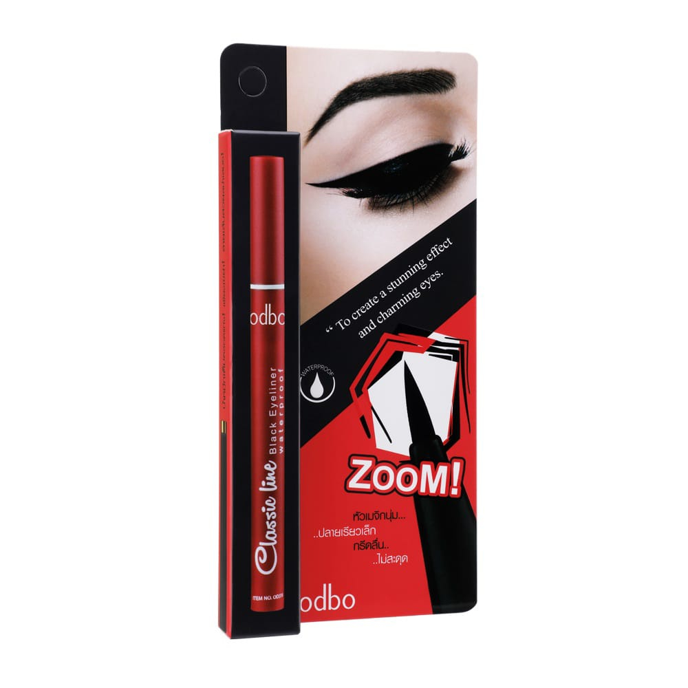 Odbo Black Eyeliner Classic Line Waterproof Ori Thailand