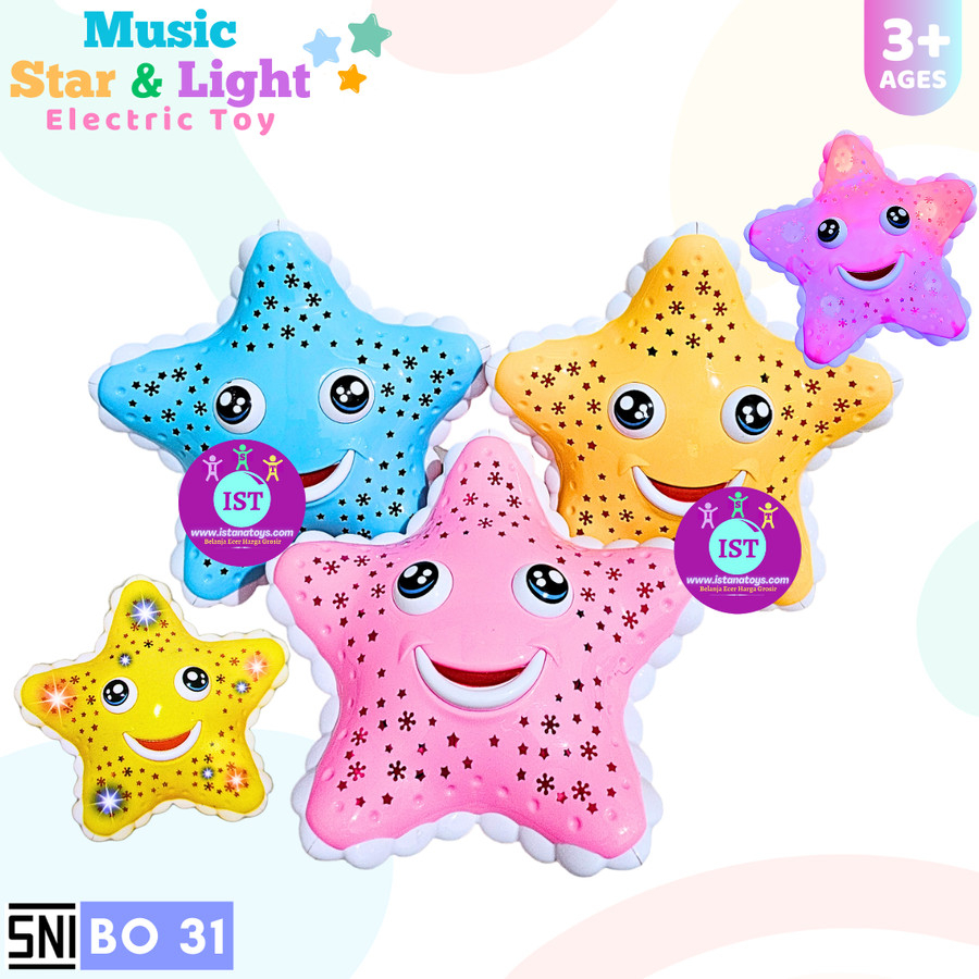 Mainan Bintang Star Berjalan Musik & Lampu BO31