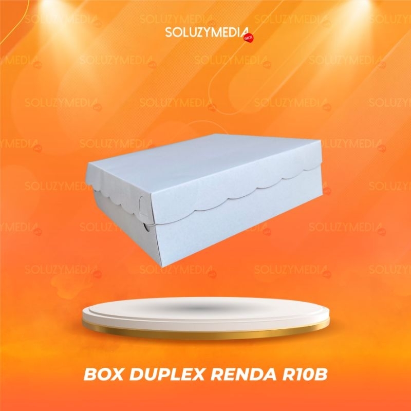 Kotak Dus Makanan R10B Renda Putih 22x22x7/ Kotak Dus Nasi/ Box Hajatan/ Dus Acara