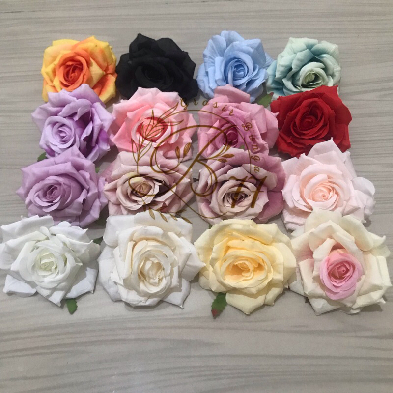 Kepala bunga mawar REAL ROSE artificial kepala bunga mawar premium