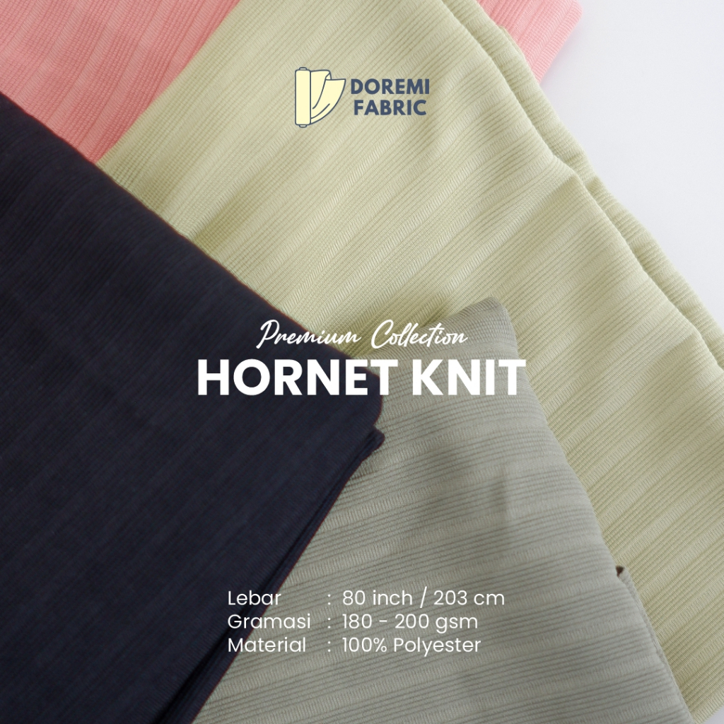 (METERAN) Kain DOREMI HORNET KNIT PREMIUM