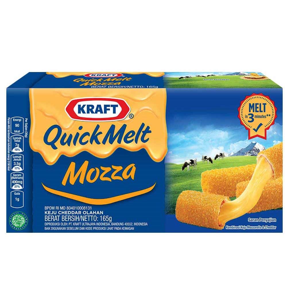 

Kraft Keju Keju Quick Melt Mozza 150Gr