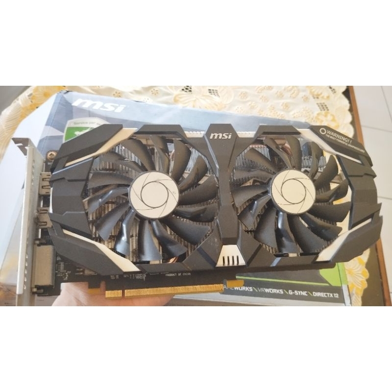 VGA MSI GTX 1060 3gb lengkap bekas
