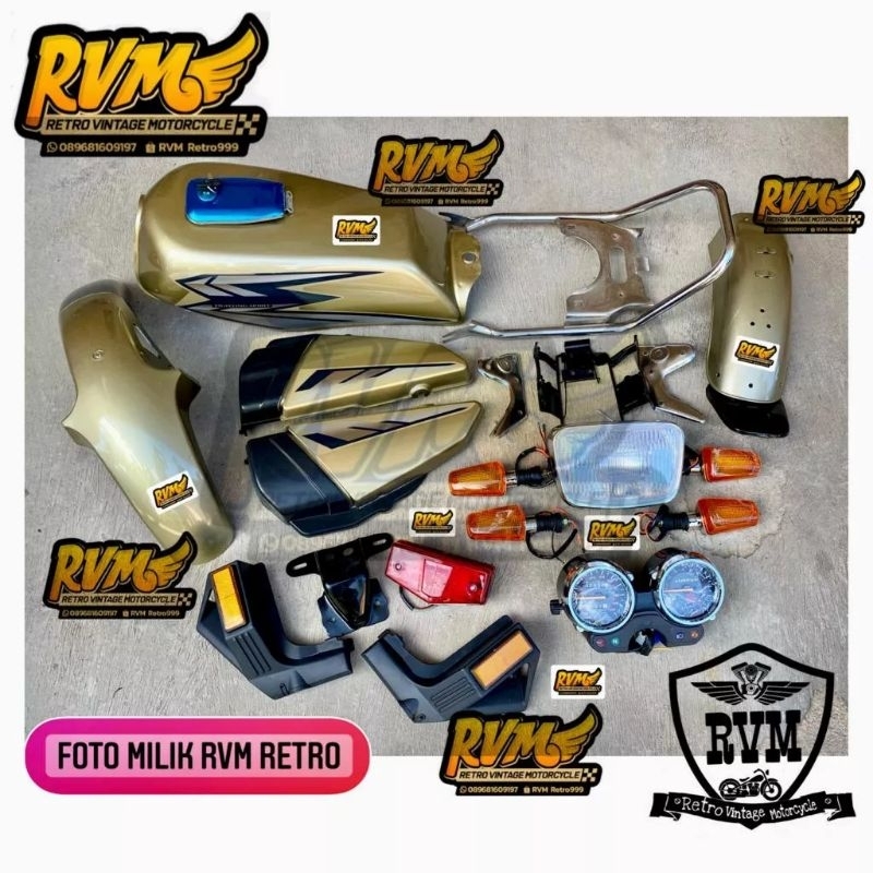 PAKET BODY KOMPLIT RX KING FULL SET GOLD TAHUN 2002 KOMPLIT