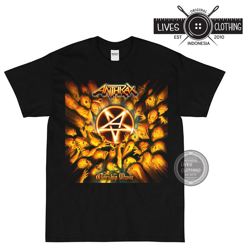 KAOS PREMIUM ANTHRAX WORSHIP MUSIC COVER / THRASH METAL BAND