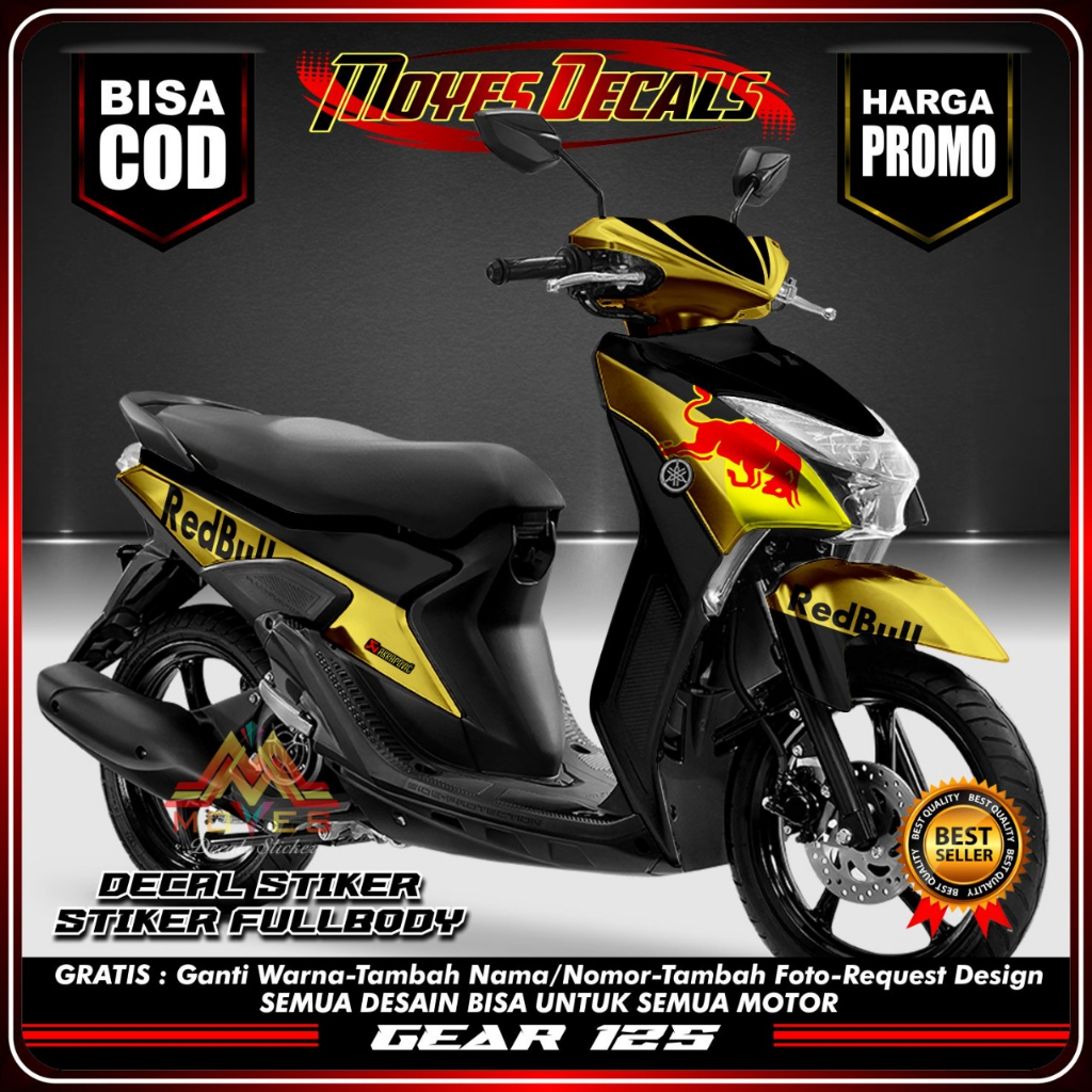 Decal Gear 125 Stiker Motor Gear 125 Full Body Decal Yamaha Gear Striping Yamaha Gear 125 Stiker mio