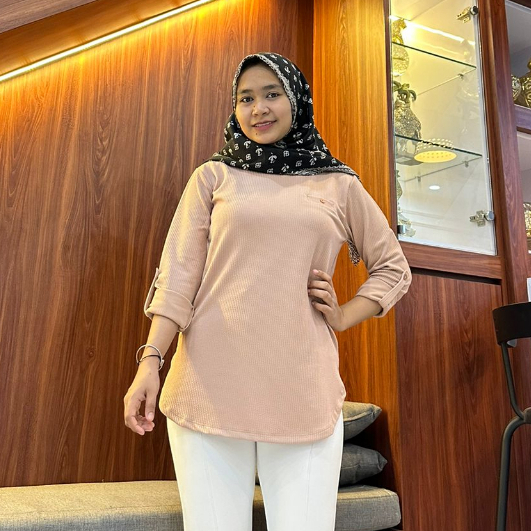T-Shirt (NAYLA BLOUSE) - Kaos Atasan Wanita Lengan Panjang || Kaos FENOMENAL || Kaos Cewek // KAOS P