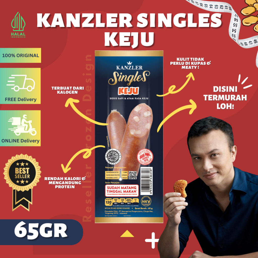 

Kanzler Singles Sosis Keju 65gr | Kanjler Kenjler Kenzler Singel Sosis keju Kanjler Kenzler Kenjeler Kanjeler Kenjler Kensler Kansler Viral sosis keju mateng siap makan Praktis Raedy To Eat RTE Sudah matang