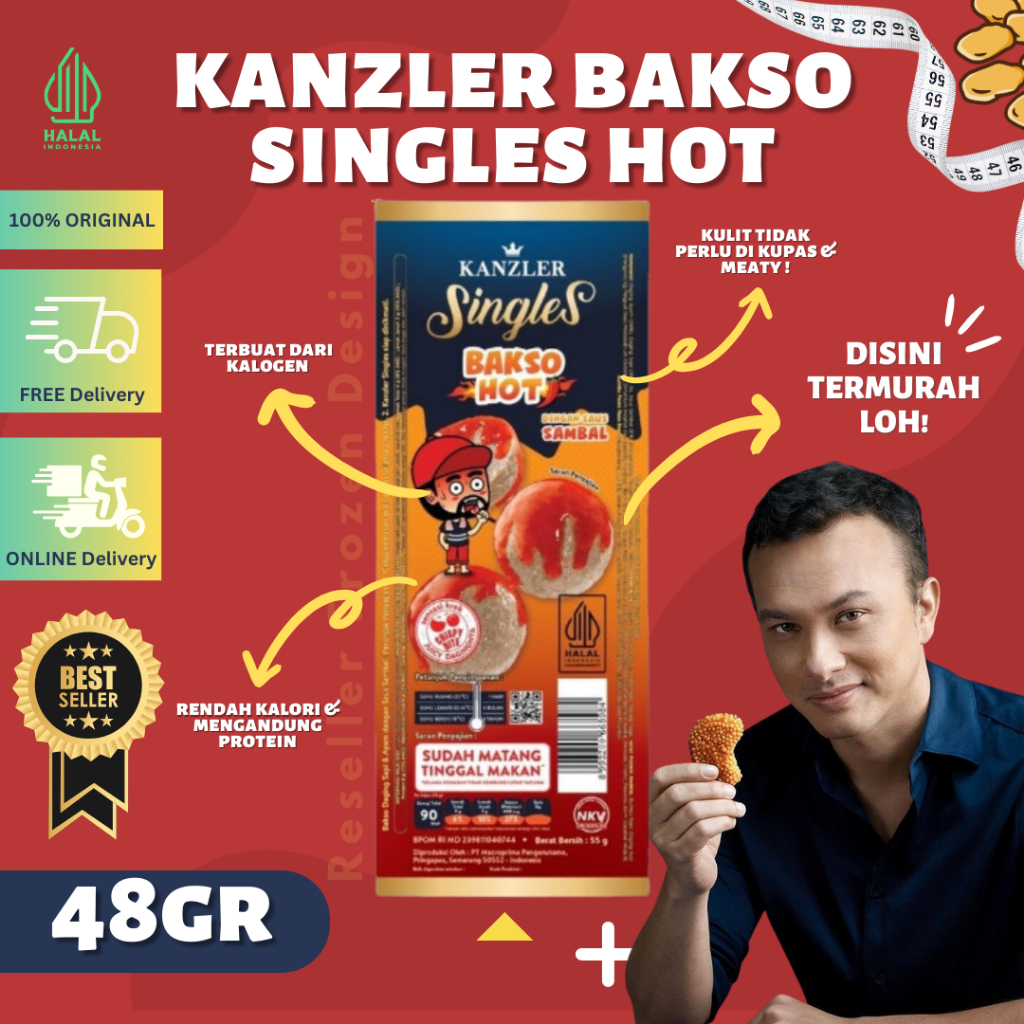 

Kanzler Singles Bakso Hot 48gr | bakso pedes | bakso mateng matang Kanjler Kenzler Kenjeler Kanjeler Kenjler Kensler Kansler Viral Hot favorit paporite ngemil praktis