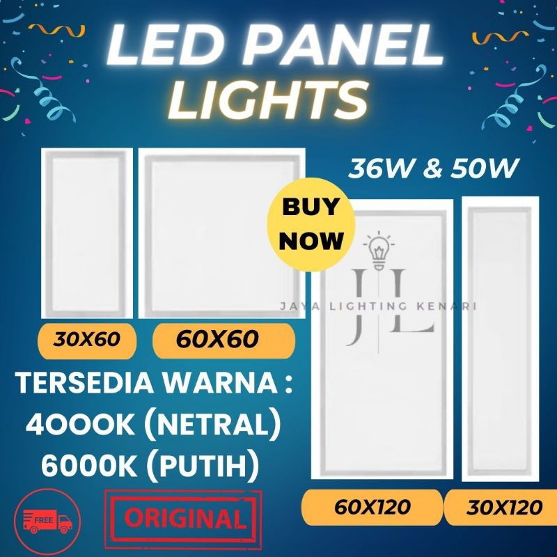 [ FREE PACKING KAYU ] LAMPU PANEL LED 30X120CM 50W DOWNLIGHT CILING PANEL 30X120 INBOW PANEL LED SLI