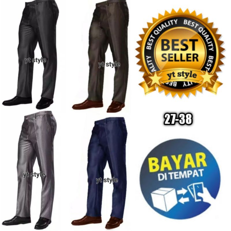 celana bahan mengkilat pria murah | celana bahan mengkilap pria | celana bahan pria | celana pria | 