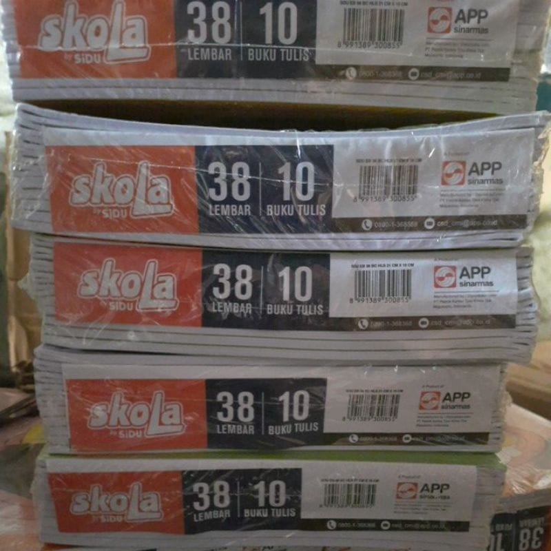 

BUKU TULIS SKOLA 38 BY SIDU 1 PAK ISI 10 BUKU