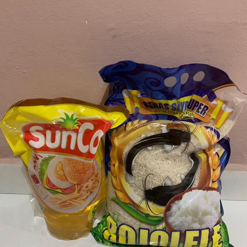 

Paket Bundling MINYAK SUNCO 2L & BERAS ROJOLELE 5L