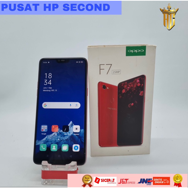 HANDPHONE OPPO F7 RAM 6/128 GB SECOND ORIGINAL MURAH BERGARANSI