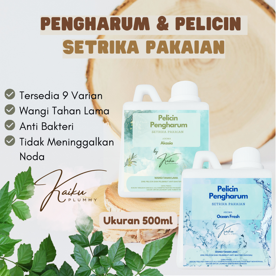 	 Pewangi Pelicin Setrika Pakaian Laundry 500ML Tahan Lama by Kaiku Plummy	