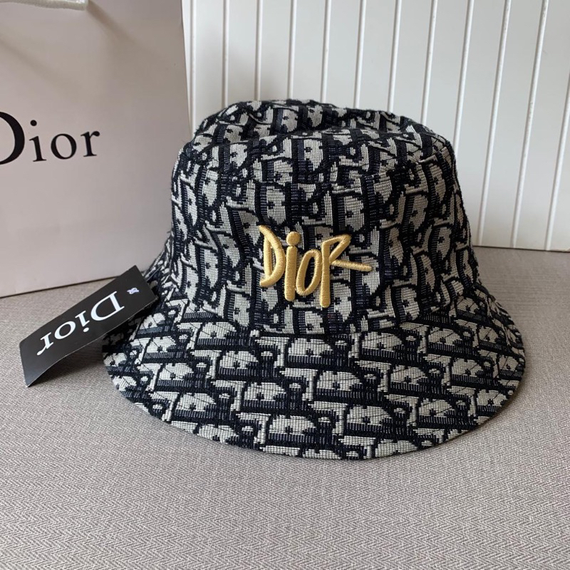 Bucket Hat Dior | Black Combination Bucket Hat Dior | Fashion Bucket Hat Dior | Premium Impor