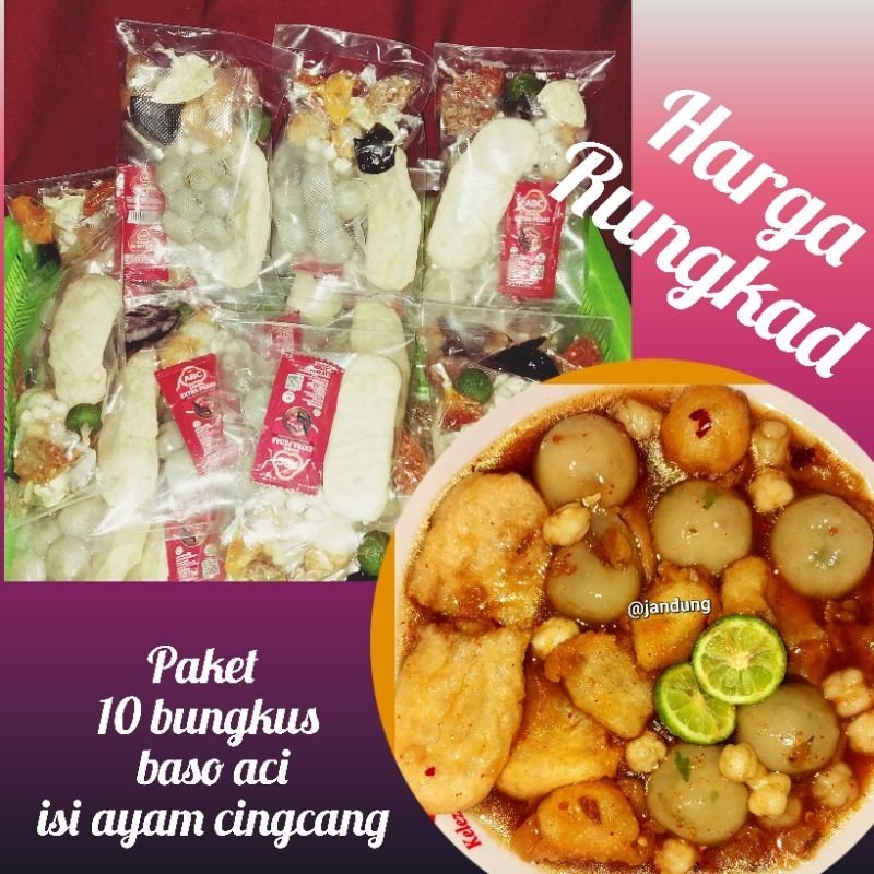 

PAKET MURAH RUNGKAD 10 BUNGKUS BAKSO ACI