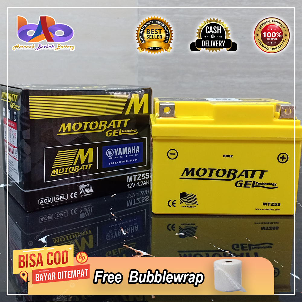 Aki Motor Mio Soul, Mio M3, Soul GT, Mio 125 MTZ5S Motobatt Aki Kering Gel MF