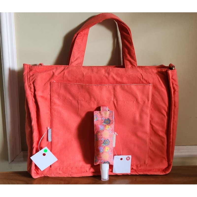 LAPTOP BAG SUEDE JINGGA SODA FREE HSH AYANA SALMON PINK