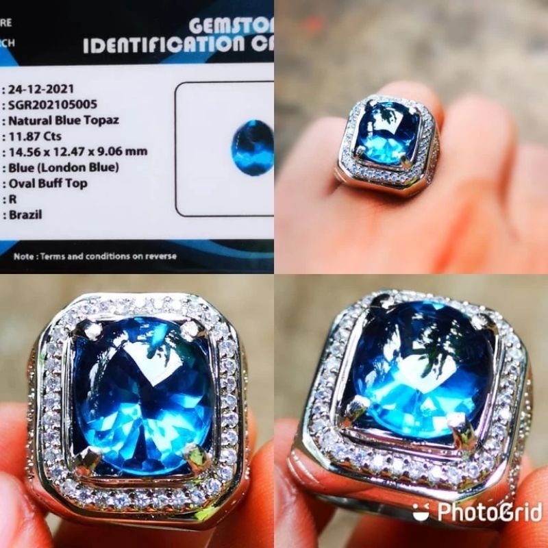 NATURAL BLUE TOPAZ LONDON+MEMO SGR