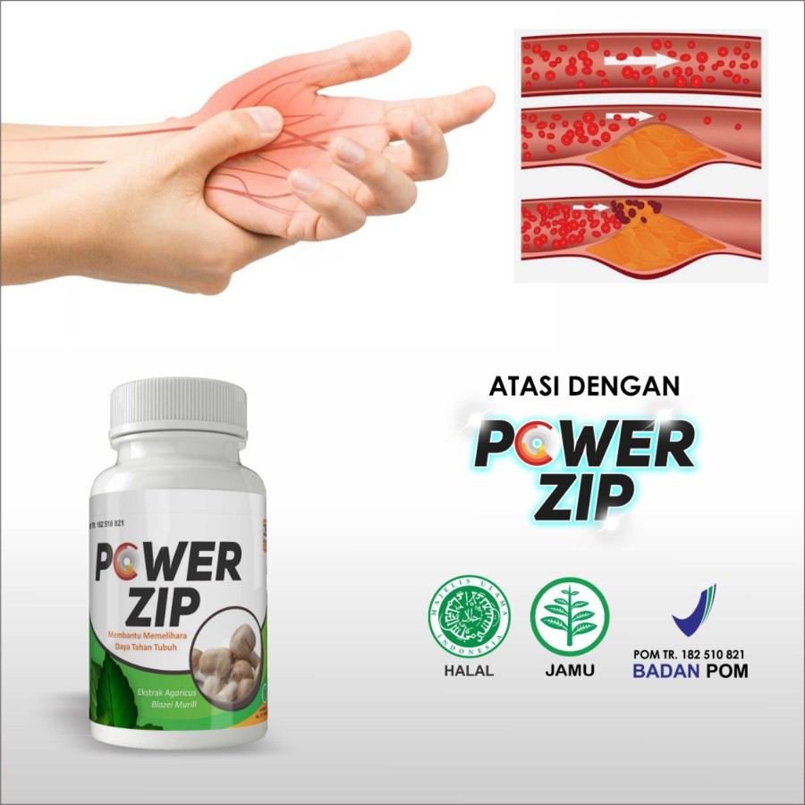 Powerzip Power zip obat herbal lambung, darah tinggi, kolesterol, asam urat, darah tinggi, diabetes 